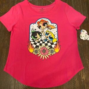 Cartoon Network Power Puff Girls Women's Size 2XL Fuchsia T-Shirt